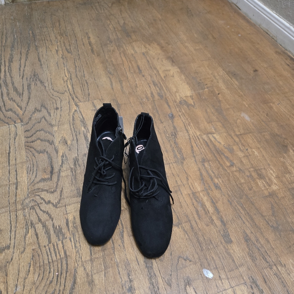Black Womens Wedge Boots Sz 10
